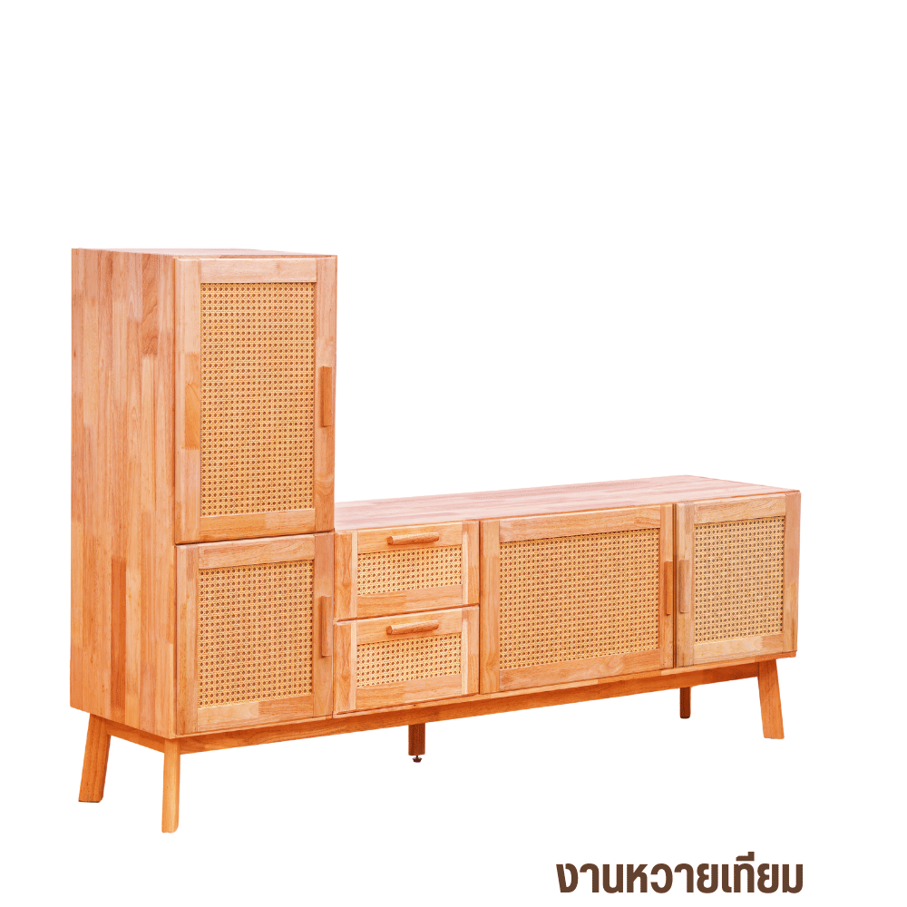 ตู้วางทีวี EVERGREEN FURNITURE รุ่น GL-18-FWR-4-15 ไม้ยางพารา สีไม้ธรรมชาติ_0