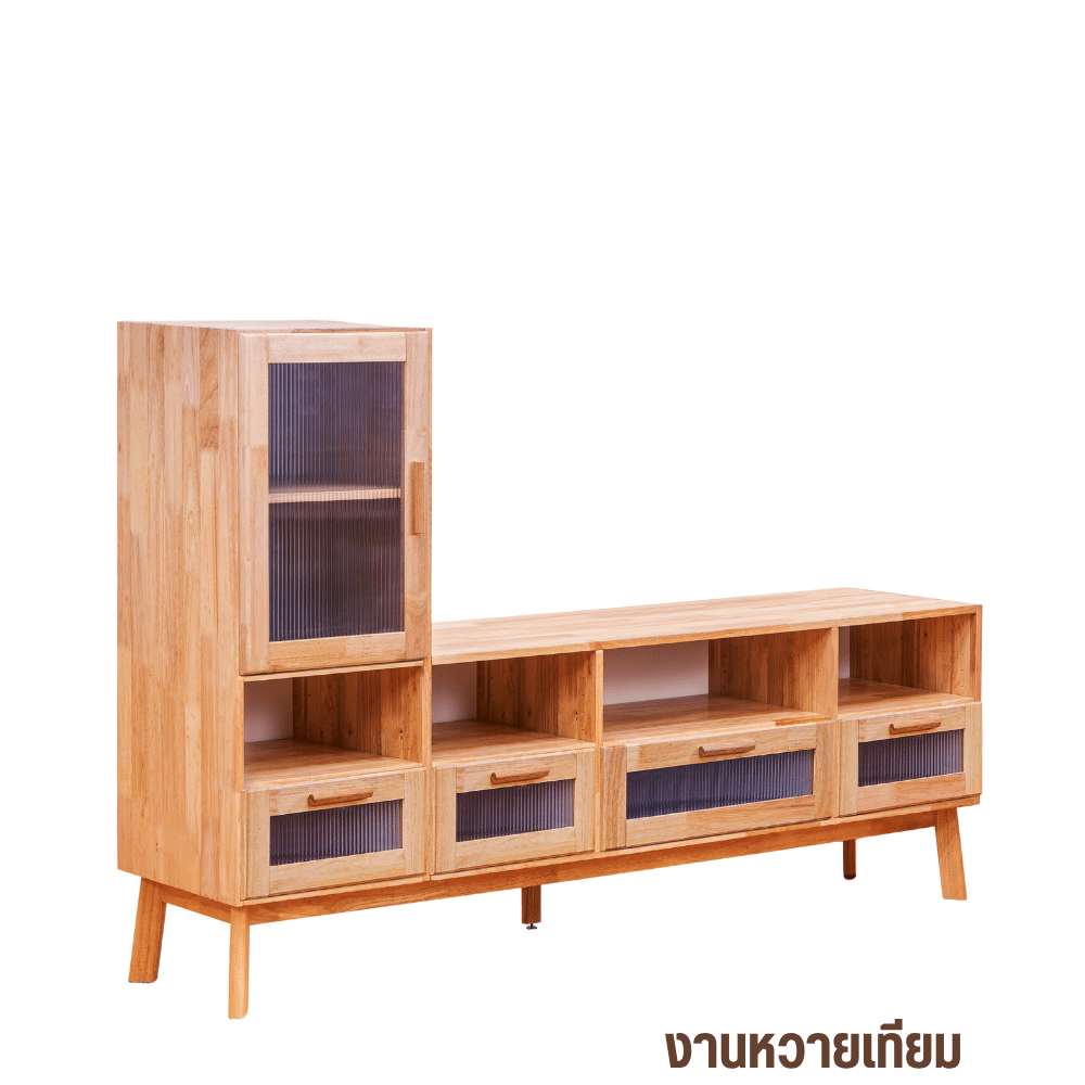ตู้วางทีวี EVERGREEN FURNITURE รุ่น GL-18-FWR-3-21 ไม้ยางพารา สีไม้ธรรมชาติ_0