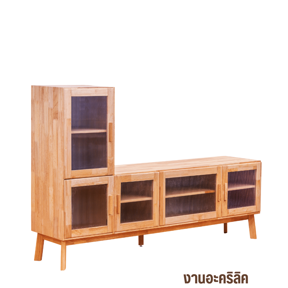 ตู้วางทีวี EVERGREEN FURNITURE รุ่น GL-18-FWR-3-7 ไม้ยางพารา สีไม้ธรรมชาติ_1
