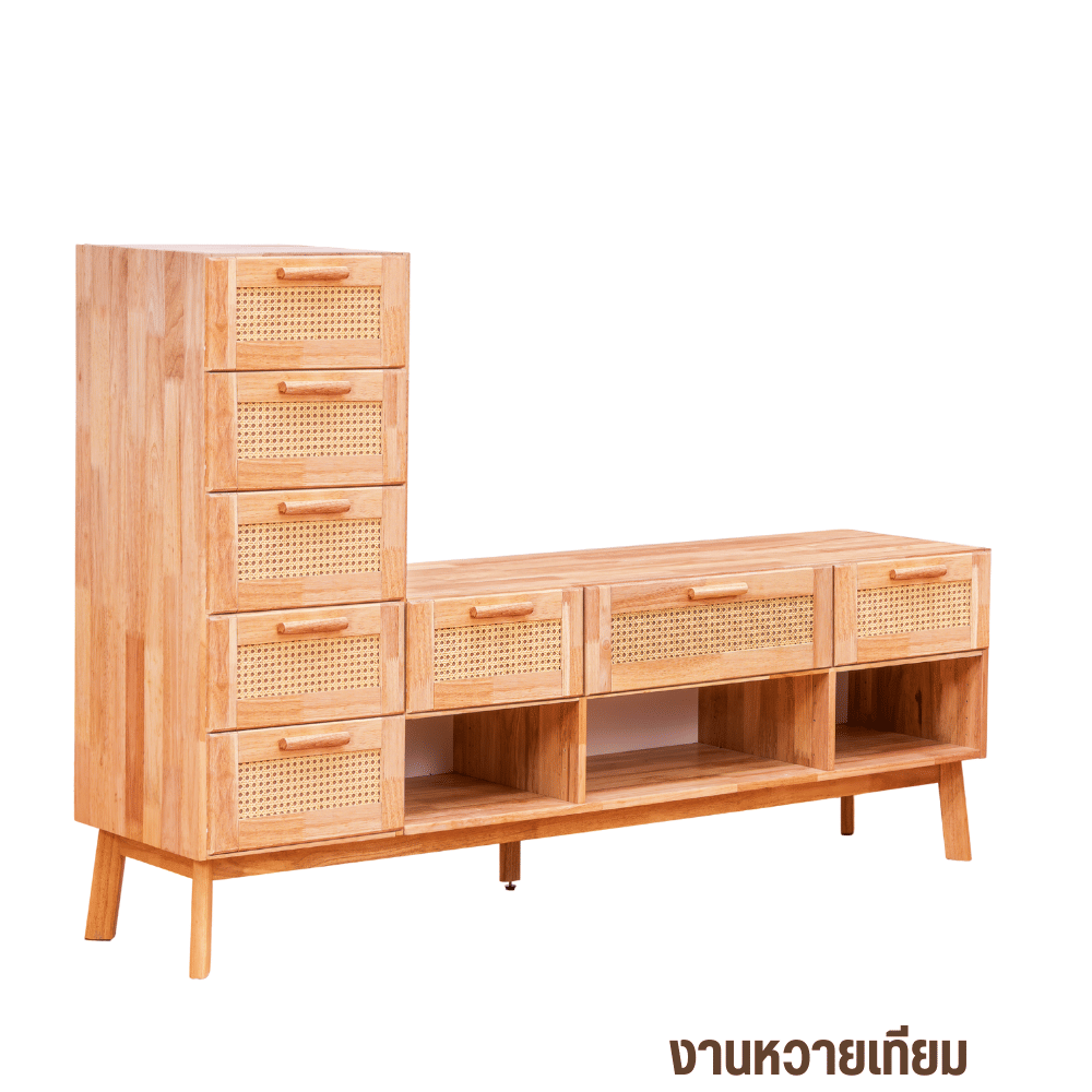 ตู้วางทีวี EVERGREEN FURNITURE รุ่น GL-18-FWR-4-27 ไม้ยางพารา สีไม้ธรรมชาติ_1
