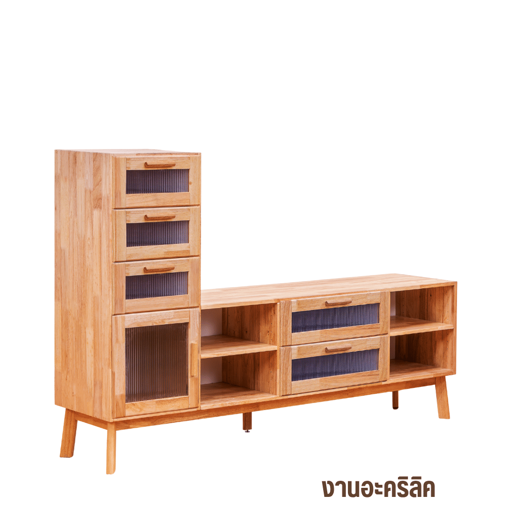 ตู้วางทีวี EVERGREEN FURNITURE รุ่น GL-18-FWR-3-39 ไม้ยางพารา สีไม้ธรรมชาติ_1