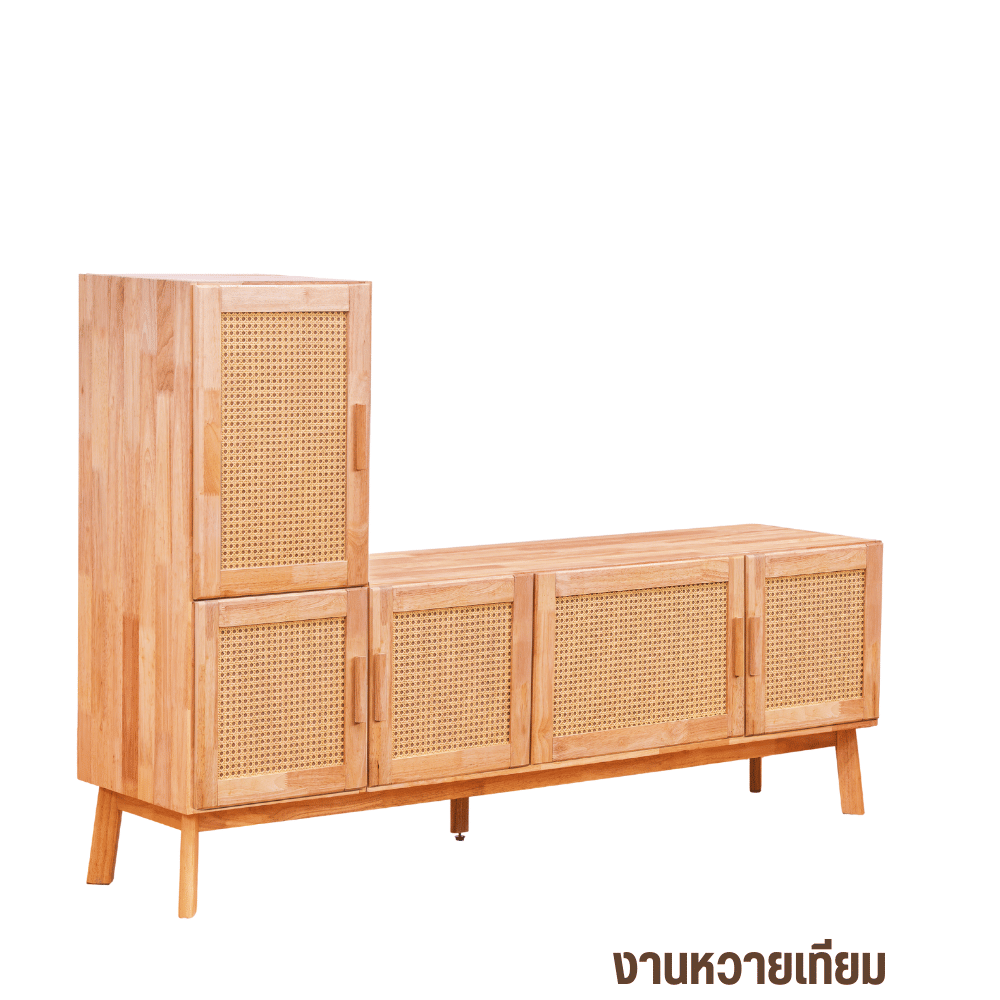 ตู้วางทีวี EVERGREEN FURNITURE รุ่น GL-18-FWR-4-7 ไม้ยางพารา สีไม้ธรรมชาติ_3