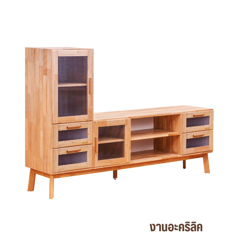 ตู้วางทีวี EVERGREEN FURNITURE รุ่น GL-18-FWR-3-10 ไม้ยางพารา สีไม้ธรรมชาติ_3