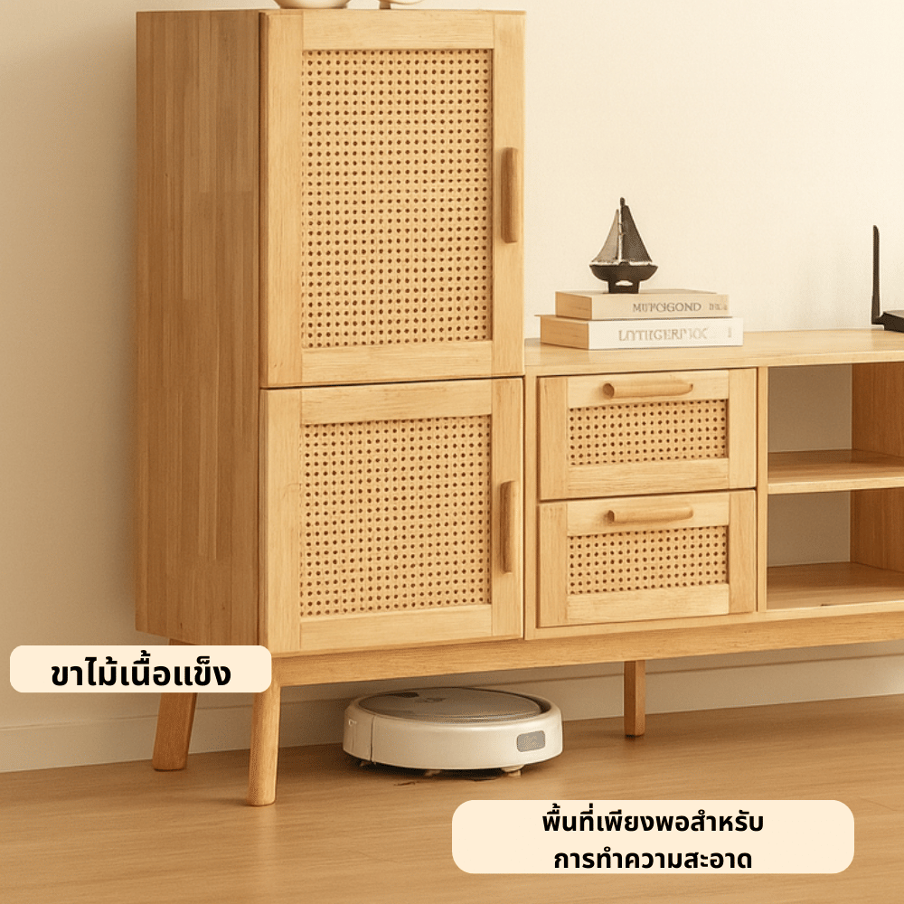 ตู้วางทีวี EVERGREEN FURNITURE รุ่น GL-18-FWR-4-11 ไม้ยางพารา สีไม้ธรรมชาติ_3