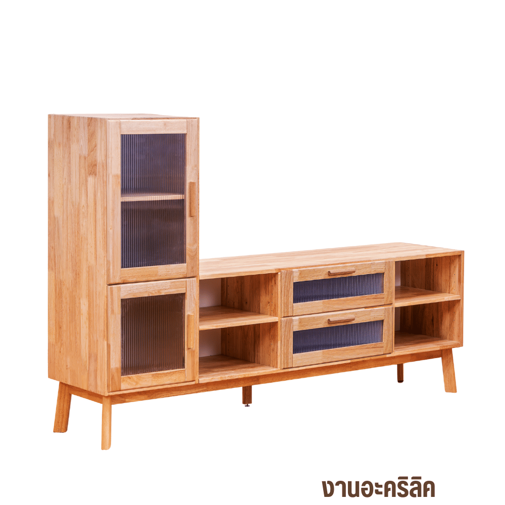 ตู้วางทีวี EVERGREEN FURNITURE รุ่น GL-18-FWR-3-14 ไม้ยางพารา สีไม้ธรรมชาติ_3