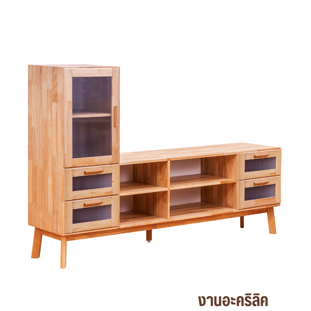 ตู้วางทีวี EVERGREEN FURNITURE รุ่น GL-18-FWR-3-16 ไม้ยางพารา สีไม้ธรรมชาติ_3