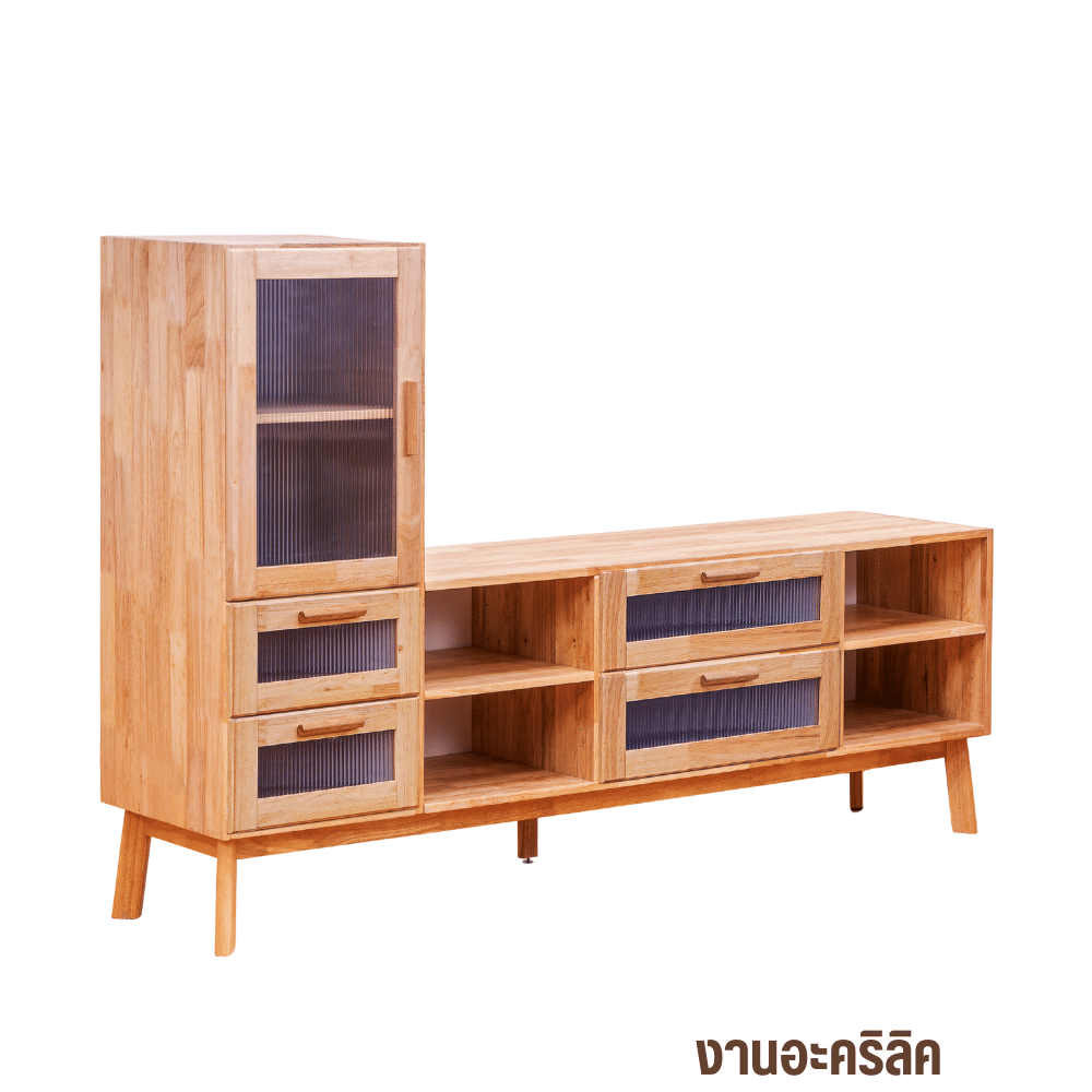 ตู้วางทีวี EVERGREEN FURNITURE รุ่น GL-18-FWR-3-17 ไม้ยางพารา สีไม้ธรรมชาติ_3