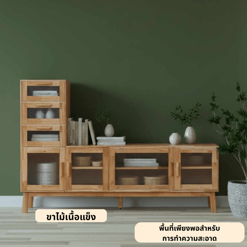 ตู้วางทีวี EVERGREEN FURNITURE รุ่น GL-18-FWR-3-32 ไม้ยางพารา สีไม้ธรรมชาติ_3