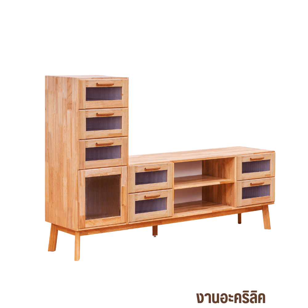 ตู้วางทีวี EVERGREEN FURNITURE รุ่น GL-18-FWR-3-36 ไม้ยางพารา สีไม้ธรรมชาติ_3