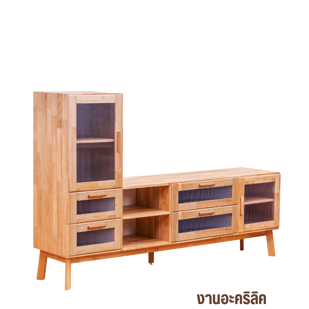 ตู้วางทีวี EVERGREEN FURNITURE รุ่น GL-18-FWR-3-9 ไม้ยางพารา สีไม้ธรรมชาติ_4