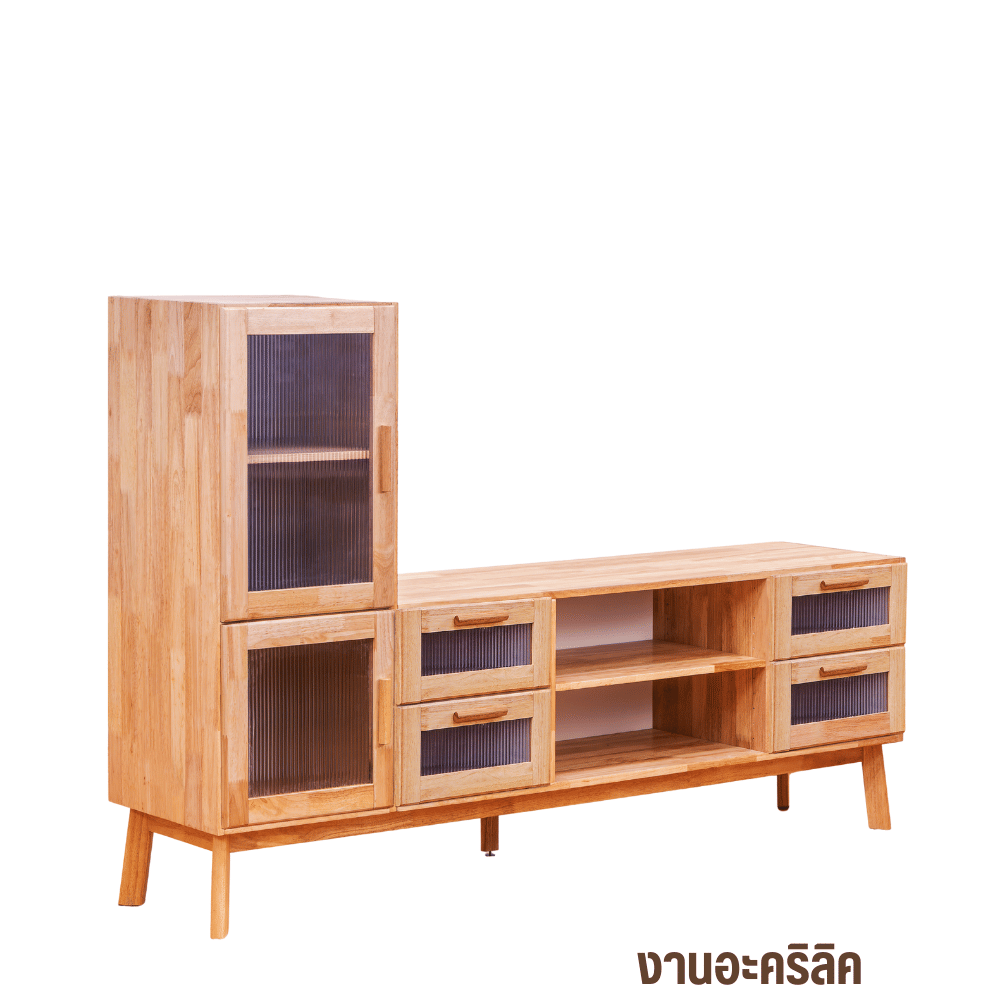 ตู้วางทีวี EVERGREEN FURNITURE รุ่น GL-18-FWR-3-11 ไม้ยางพารา สีไม้ธรรมชาติ_4