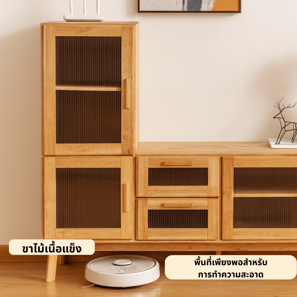 ตู้วางทีวี EVERGREEN FURNITURE รุ่น GL-18-FWR-3-15 ไม้ยางพารา สีไม้ธรรมชาติ_4