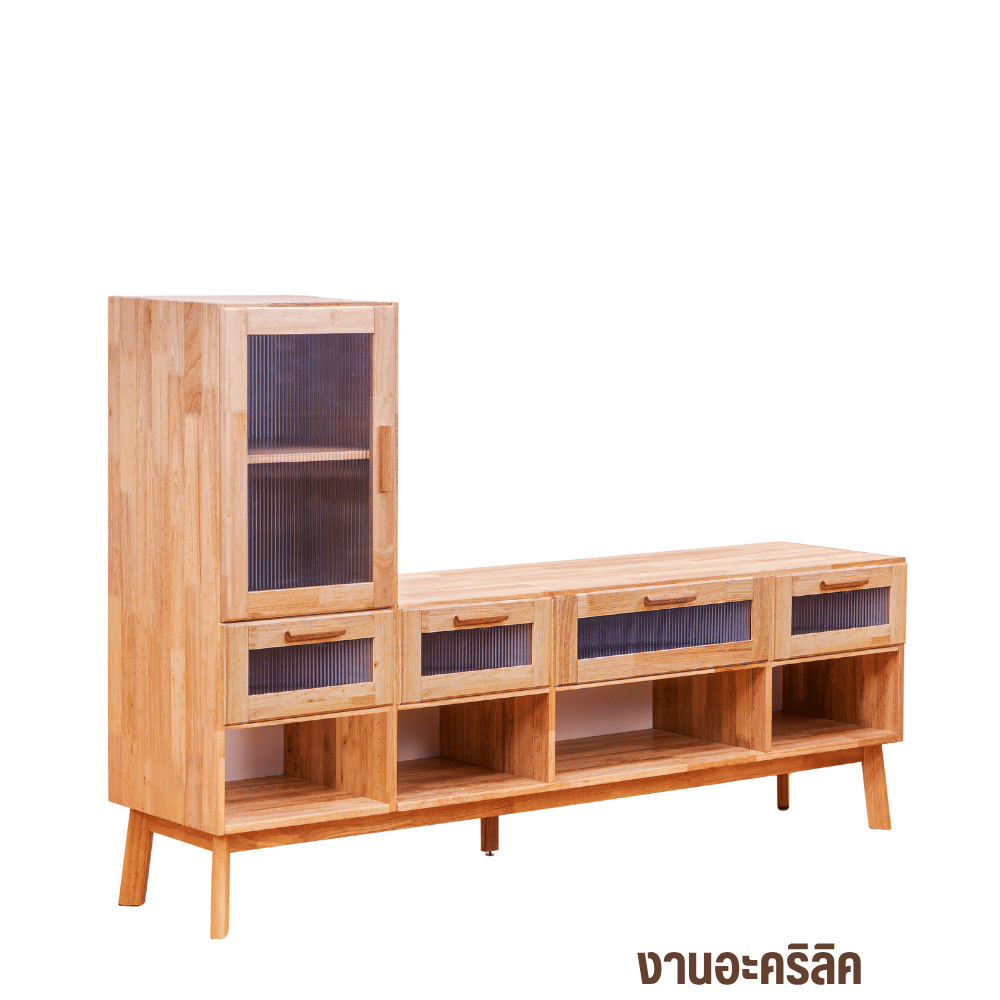 ตู้วางทีวี EVERGREEN FURNITURE รุ่น GL-18-FWR-3-20 ไม้ยางพารา สีไม้ธรรมชาติ_4