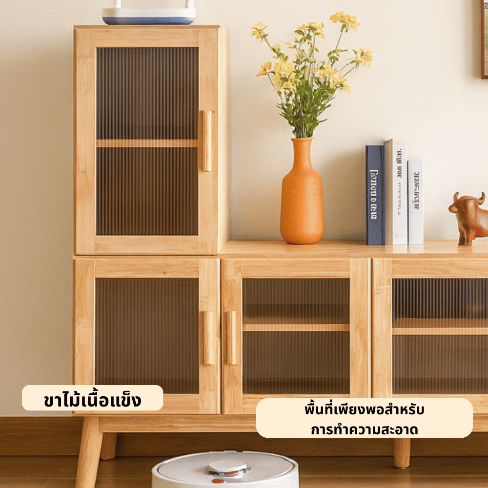ตู้วางทีวี EVERGREEN FURNITURE รุ่น GL-18-FWR-3-7 ไม้ยางพารา สีไม้ธรรมชาติ_6