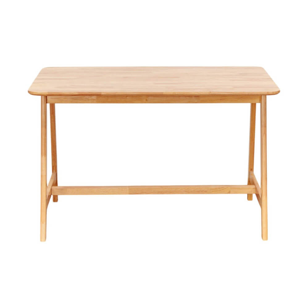 โต๊ะทานอาหารไม้ยางพารา EVERGREEN FURNITURE MDT 120X74X74ซม. สีน้ำตาลธรรมชาติ_0