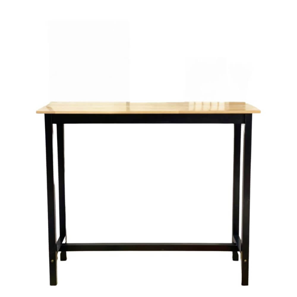 โต๊ะบาร์ไม้ยางพารา Evergreen Furniture TH 120x40x100ซม. สีไม้ธรรมชาติ-สีดำ_0