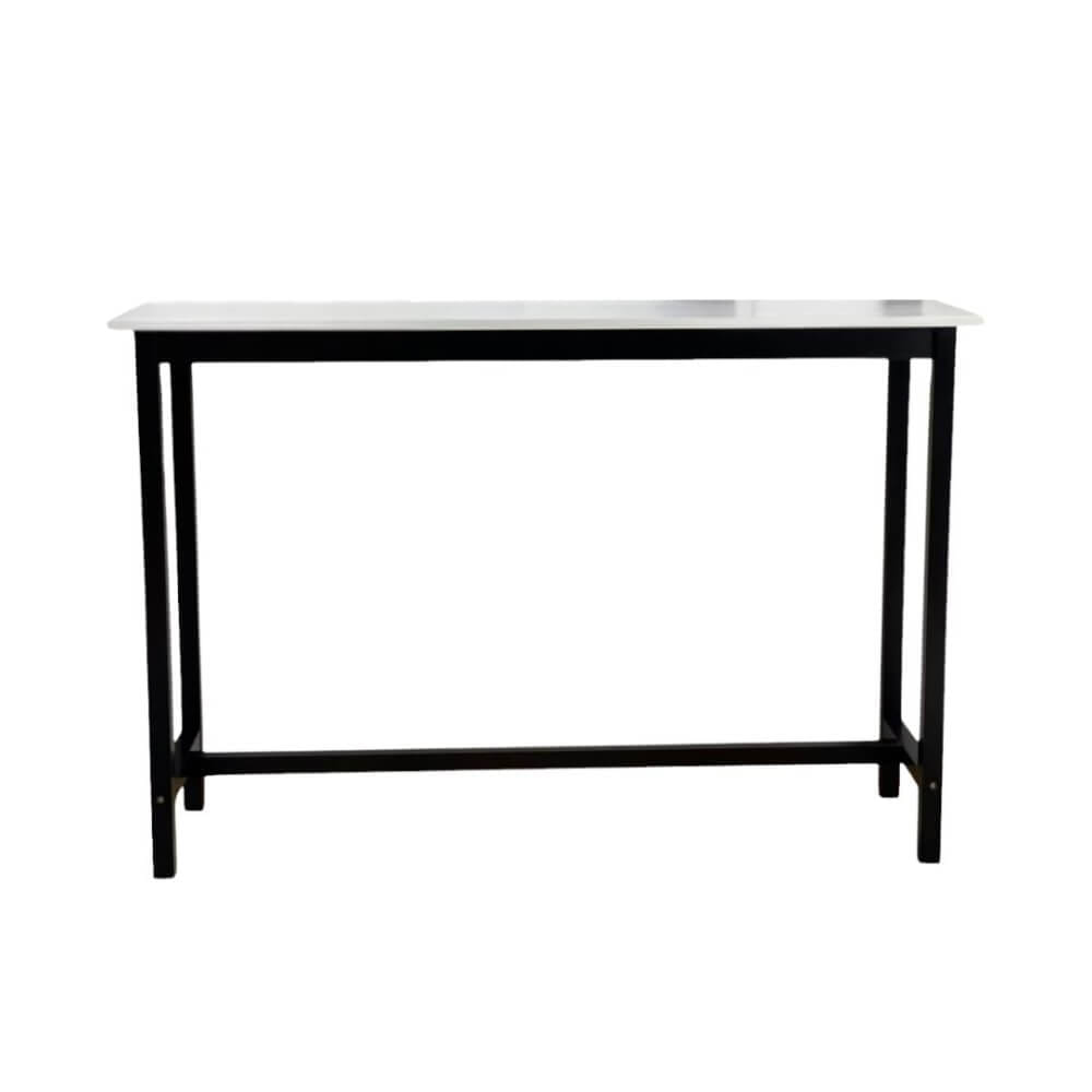 โต๊ะบาร์ไม้ยางพารา Evergreen Furniture TH 120x40x100ซม. สีขาว-สีดำ_0