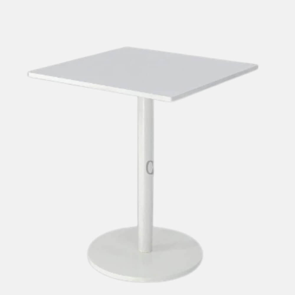 โต๊ะเหลี่ยมฐานกลม EVERGREEN FURNITURE CT 60X60X74ซม.  สีขาว_0