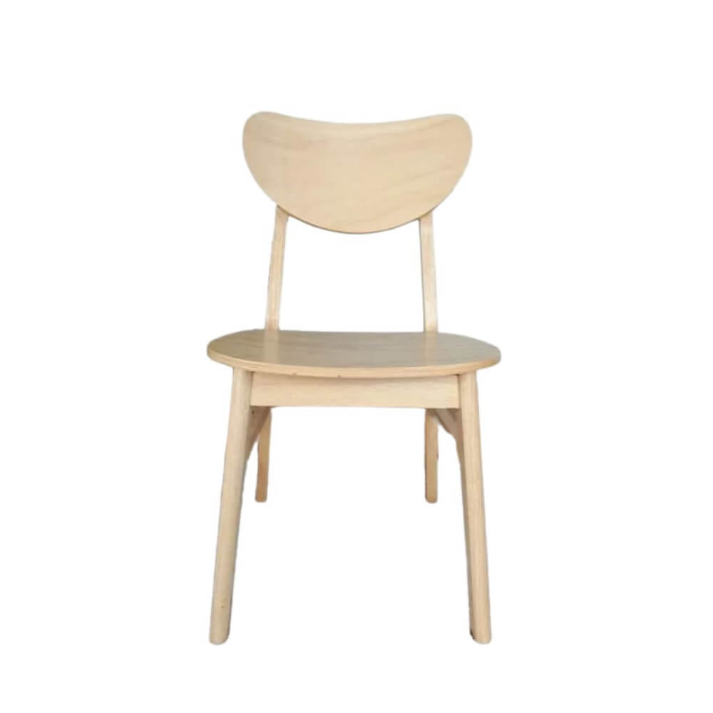 เก้าอี้ทานข้าวไม้ยางพารา  EVERGREEN FURNITURE CB เบาะไม้ 43X53X85 ซม.สีไม้ธรรมชาติ_0