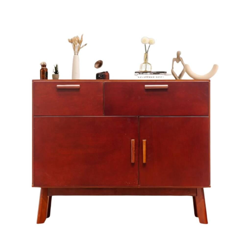 ตู้เตี้ยอเนกประสงค์ EVERGREEN FURNITURE 98 ซม. G-97405-F สีเชอรี่_0