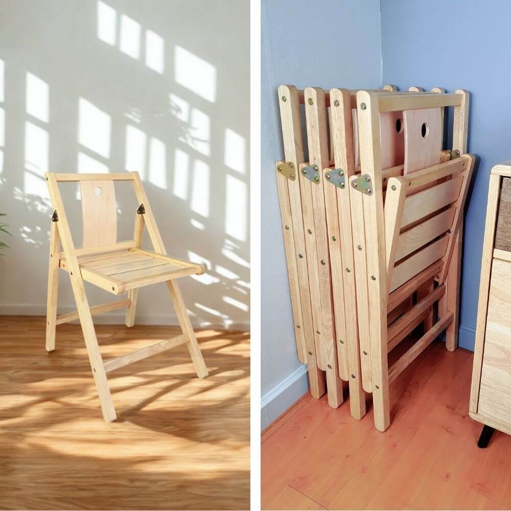 เก้าอี้พับได้อเนกประสงค์ EVERGREEN FURNITURE รุ่นFC3 ขนาด50X45X74ซม สีไม้ธรรมชาติ
