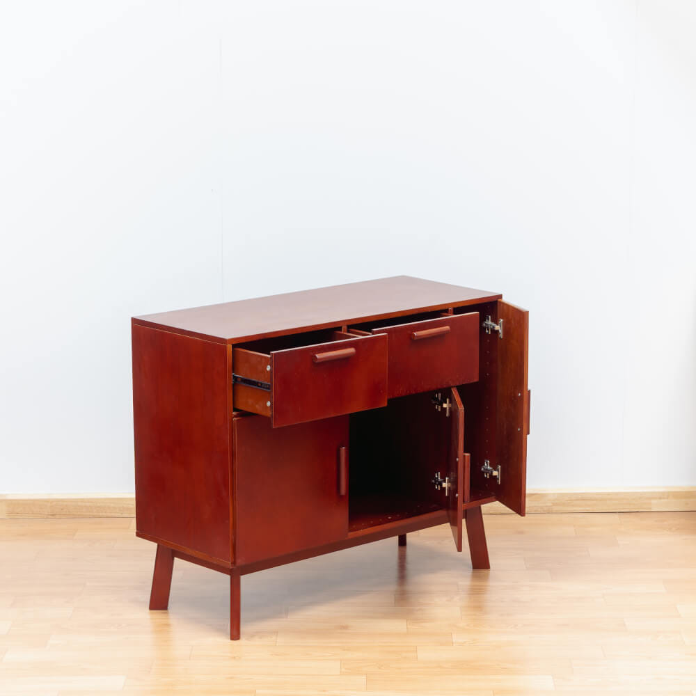 ตู้เตี้ยอเนกประสงค์ EVERGREEN FURNITURE 98 ซม. G-97403-F สีเชอรี่_3