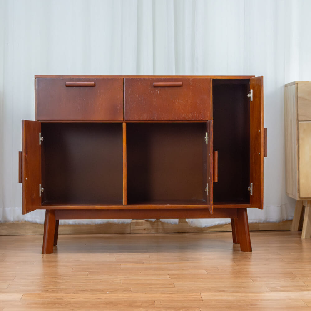 ตู้เตี้ยอเนกประสงค์ EVERGREEN FURNITURE 98 ซม. G-97403-F สีเชอรี่_5