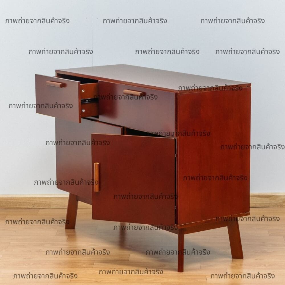 ตู้เตี้ยอเนกประสงค์ EVERGREEN FURNITURE 98 ซม. G-97405-F สีเชอรี่_6
