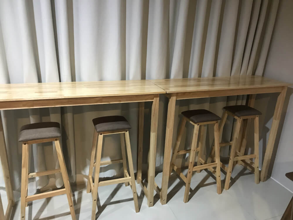 โต๊ะบาร์ไม้ยางพารา Evergreen Furniture TC 120x40x74ซม. สีน้ำตาลธรรมชาติ_3