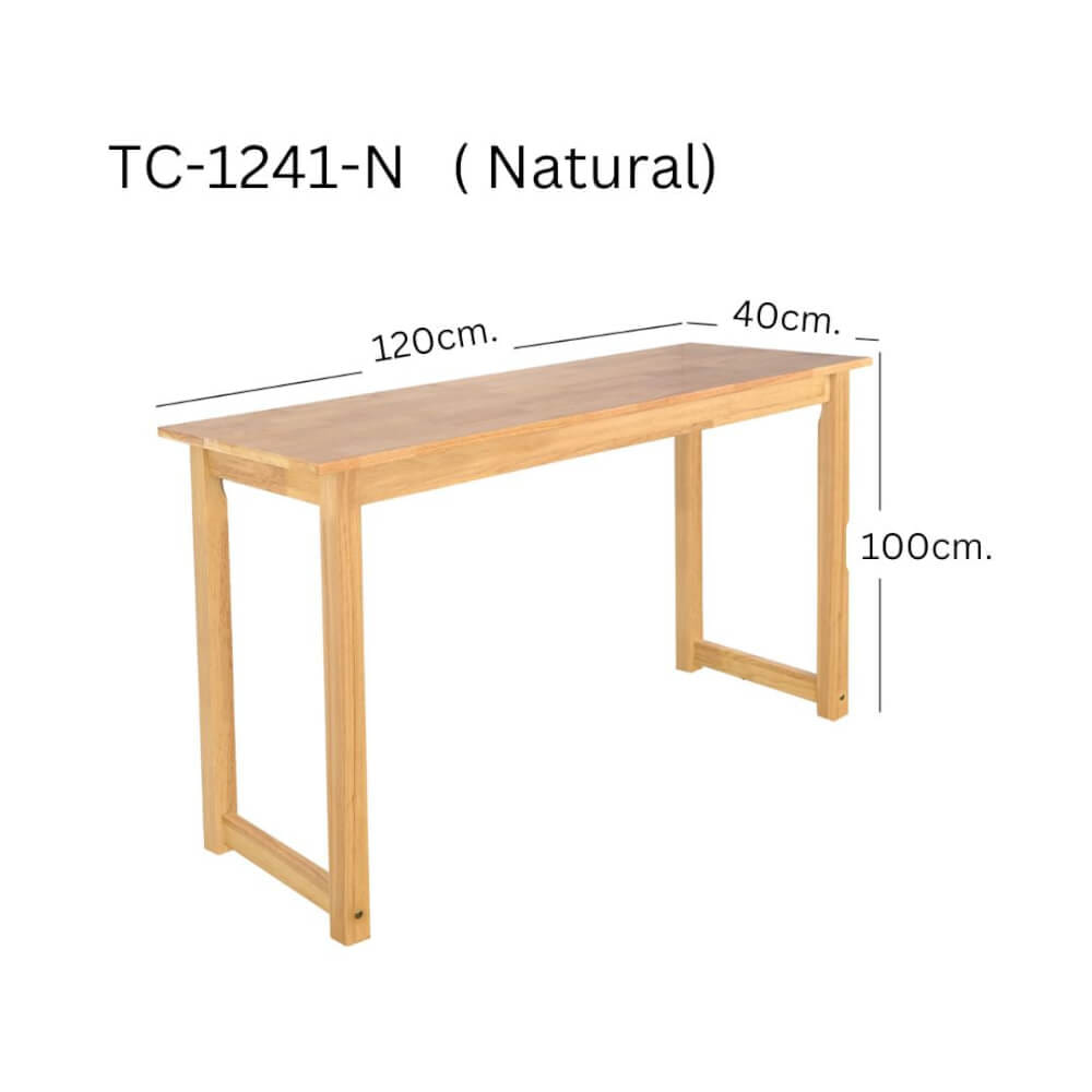 โต๊ะบาร์ไม้ยางพารา Evergreen Furniture TC 120x40x100ซม. สีน้ำตาลธรรมชาติ_1