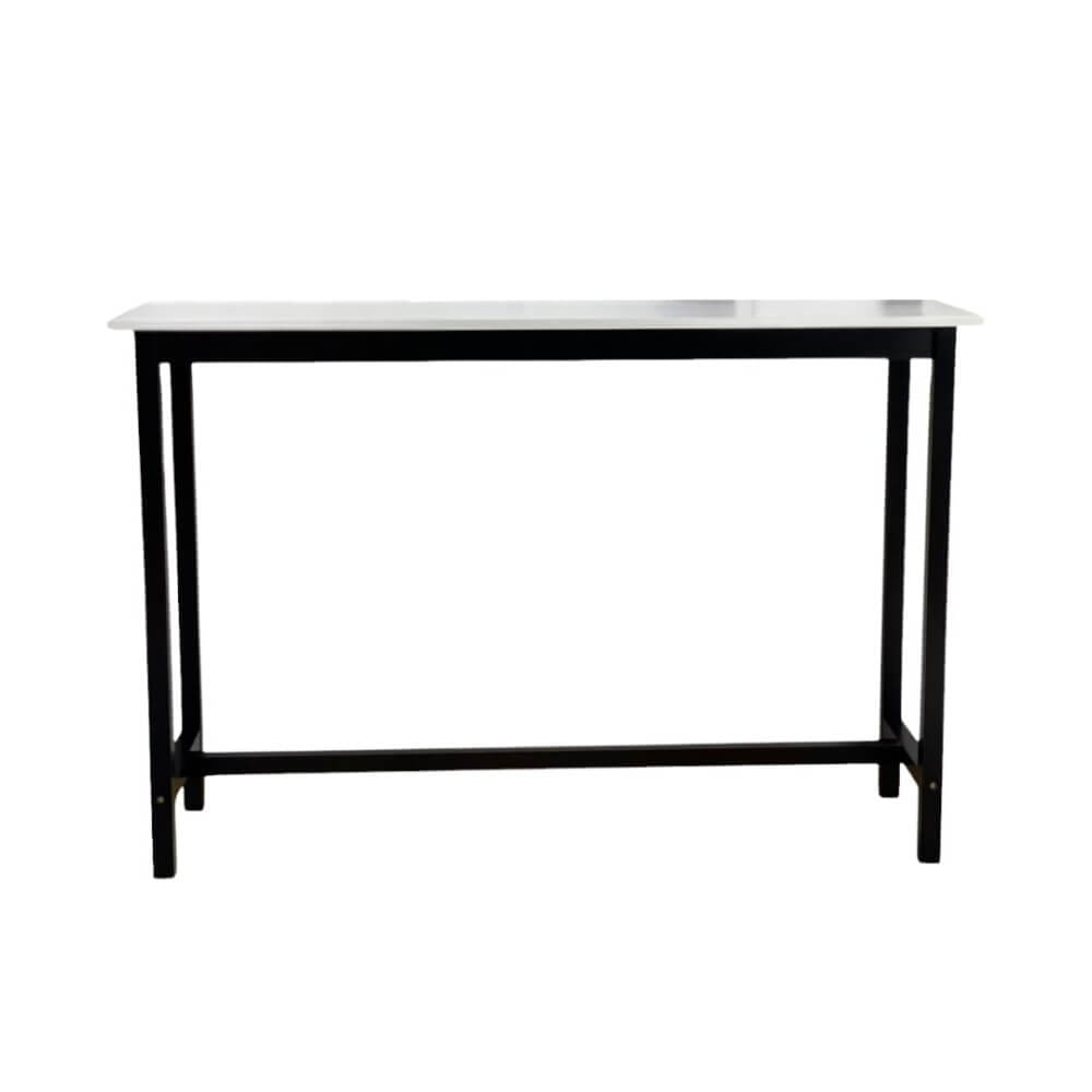 โต๊ะบาร์ไม้ยางพารา Evergreen Furniture TH 120x40x100ซม. สีขาว-สีดำ_2