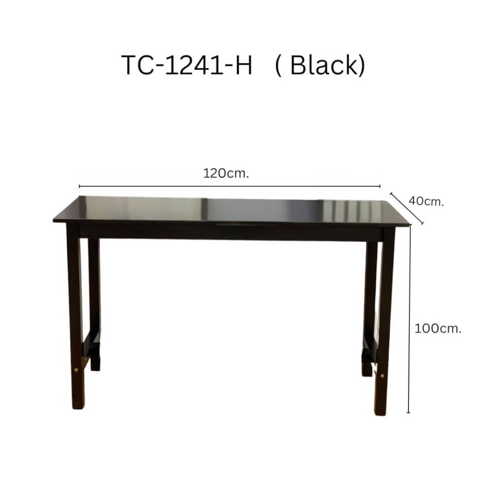โต๊ะบาร์ไม้ยางพารา Evergreen Furniture TC 120x40x100ซม. สีดำ_2