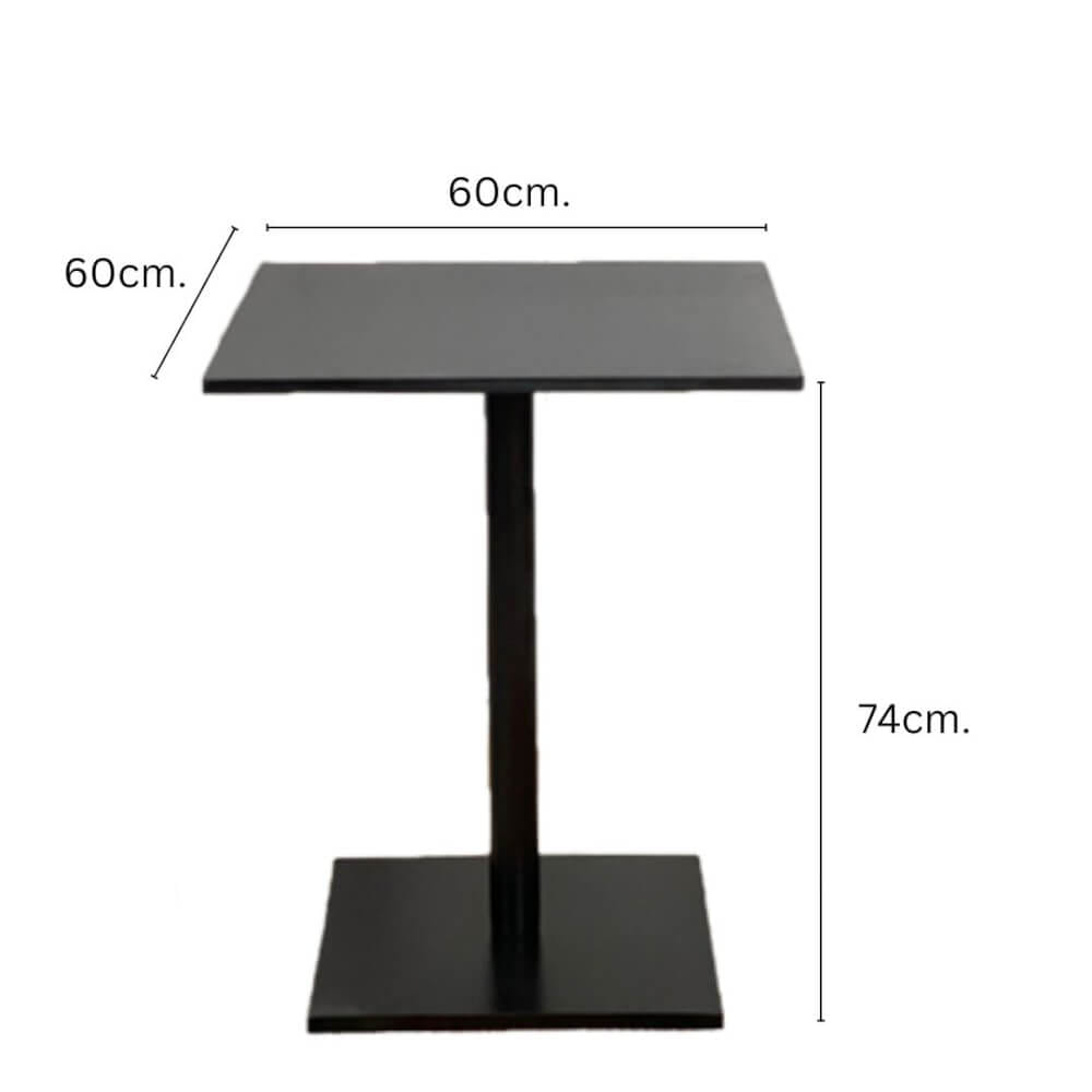 โต๊ะเหลี่ยมฐานเหลี่ยม EVERGREEN FURNITURE CT 60X60X74ซม.  สีดำ_1