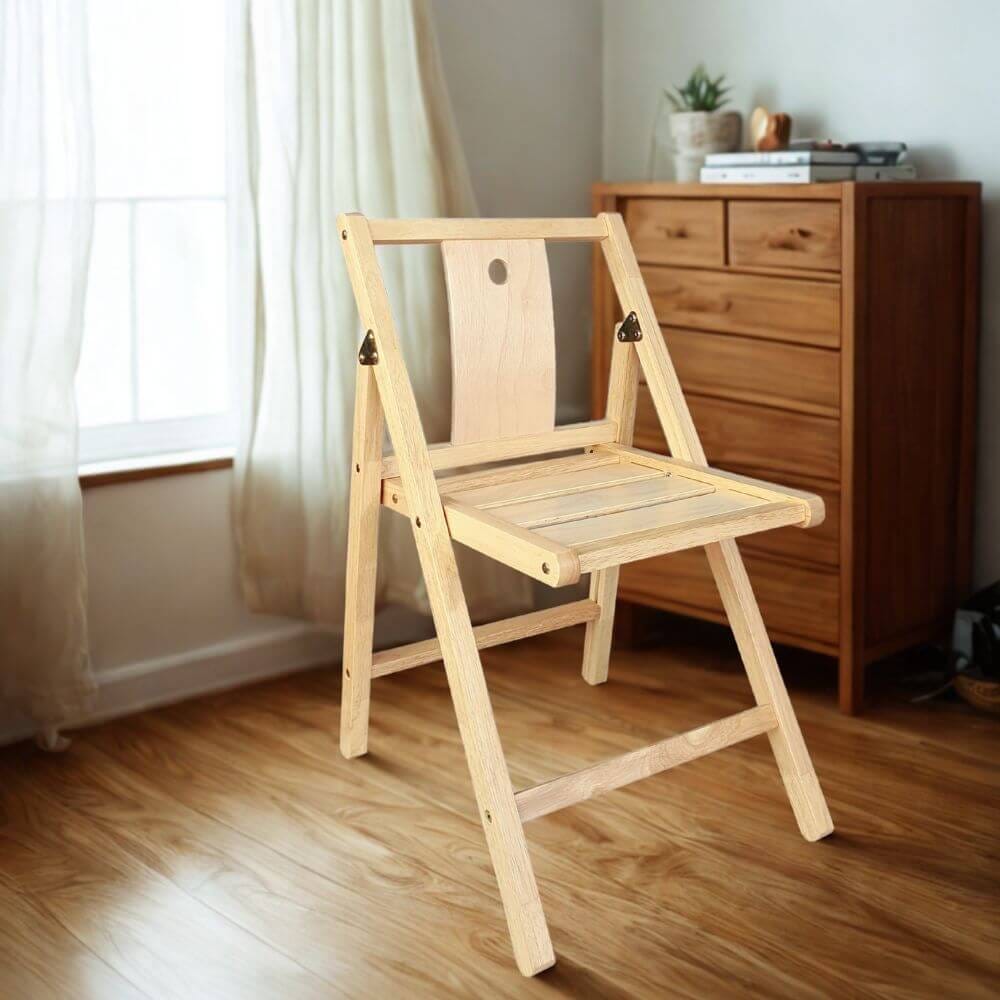 เก้าอี้พับได้อเนกประสงค์ EVERGREEN FURNITURE รุ่นFC3 ขนาด50X45X74ซม สีไม้ธรรมชาติ 2ตัว / กล่อง