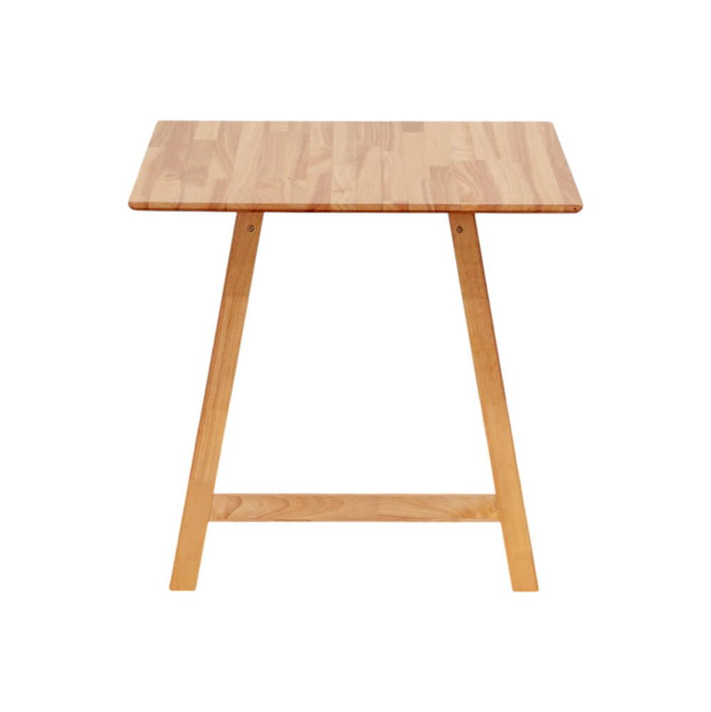 โต๊ะทานอาหารไม้ยางพารา Evergreen Furniture MDT-8080-F+ 80x80x74ซม. สีน้ำตาลธรรมชาติ_4