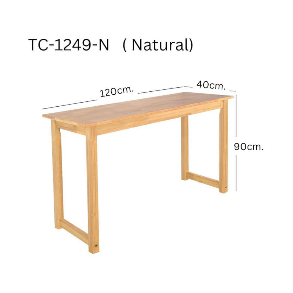 โต๊ะบาร์ไม้ยางพารา Evergreen Furniture TC 120x40x90ซม. สีน้ำตาลธรรมชาติ_2