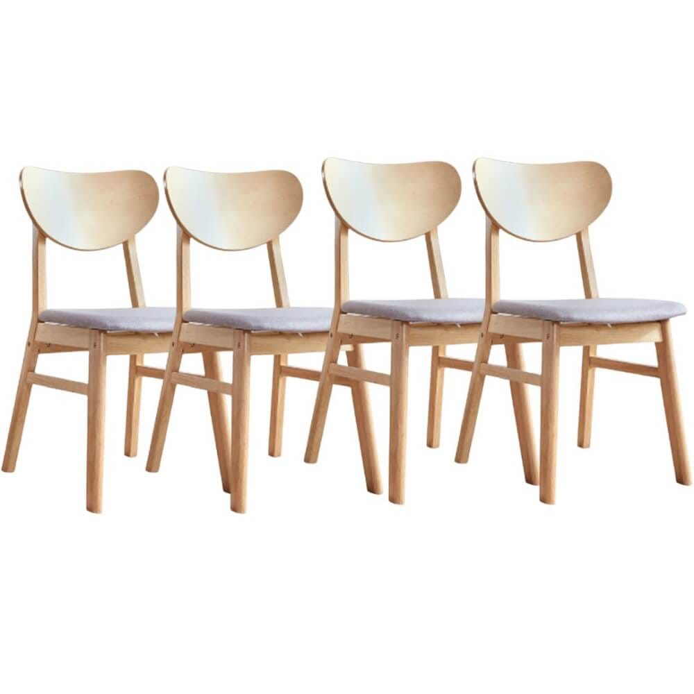 ชุดโต๊ะอาหาร 4 ที่นั่ง EVERGREEN FURNITURE สีไม้ธรรมชาติ_7