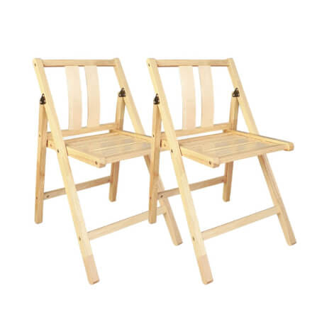 เก้าอี้พับได้อเนกประสงค์ EVERGREEN FURNITURE รุ่นFC2 ขนาด50X45X74ซม สีไม้ธรรมชาติ 2ตัว / กล่อง_0