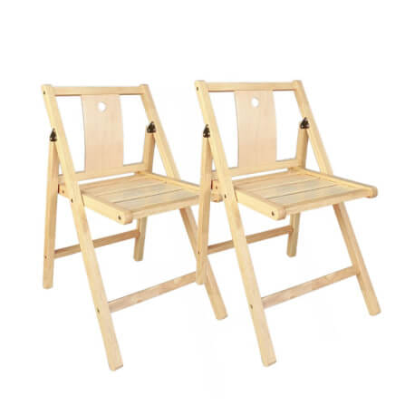 เก้าอี้พับได้อเนกประสงค์ EVERGREEN FURNITURE รุ่นFC3 ขนาด50X45X74ซม สีไม้ธรรมชาติ 2ตัว / กล่อง_0