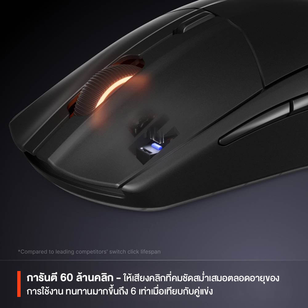 เมาส์เกมมิ่ง STEELSERIES RIVAL 3 WIRELESS GEN 2 สีขาว_5