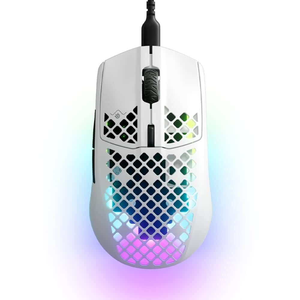 เมาส์เกมมิ่ง STEELSERIES AEROX 3 สีขาว