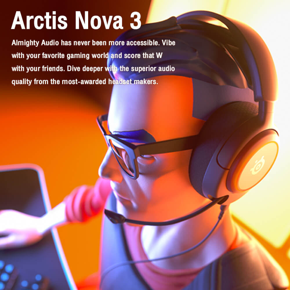 หูฟังเกมมิ่ง STEELSERIES ARCTIS NOVA 3 สีดำ_1