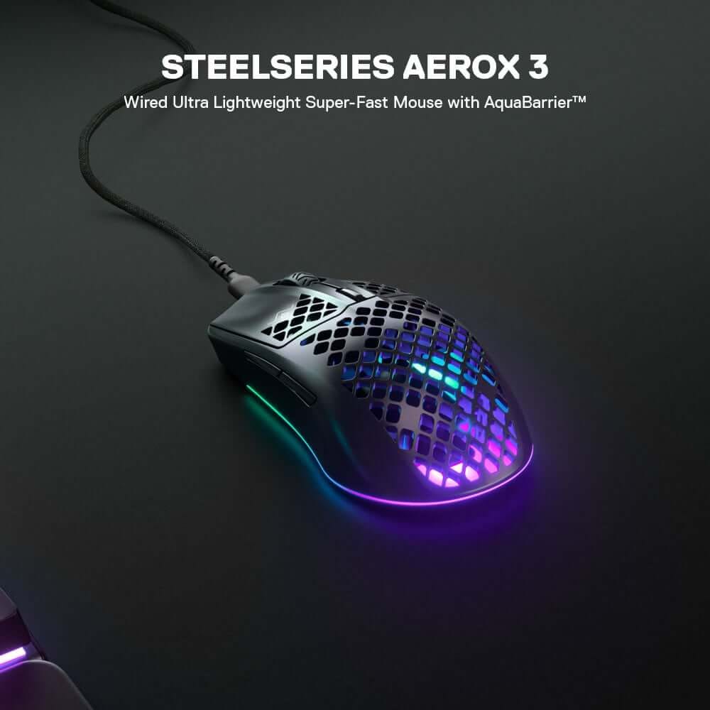 เมาส์เกมมิ่ง STEELSERIES AEROX 3 สีดำ_1