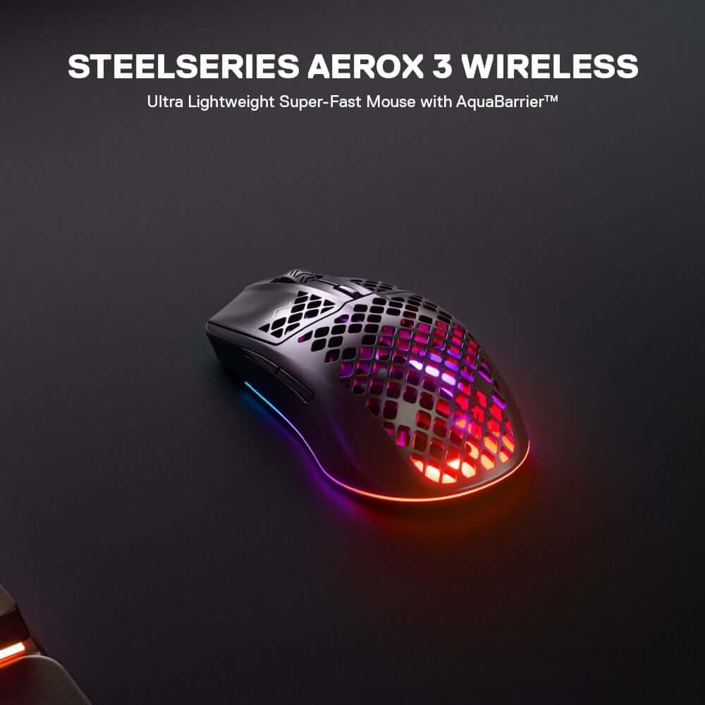 เมาส์เกมมิ่งไร้สาย STEELSERIES AEROX 3 สีขาว_1