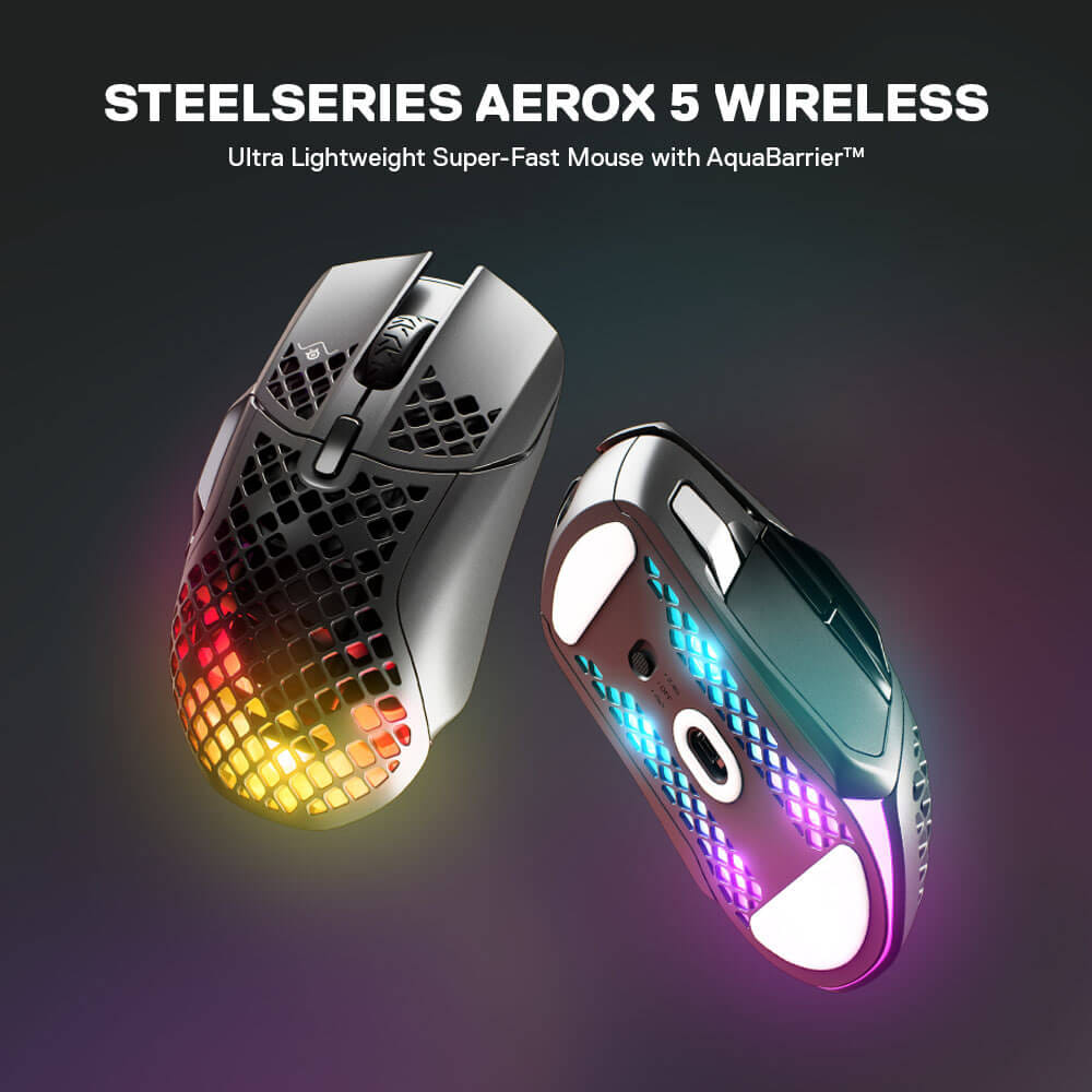 เมาส์เกมมิ่งไร้สาย STEELSERIES AEROX 5 สีดำ_1
