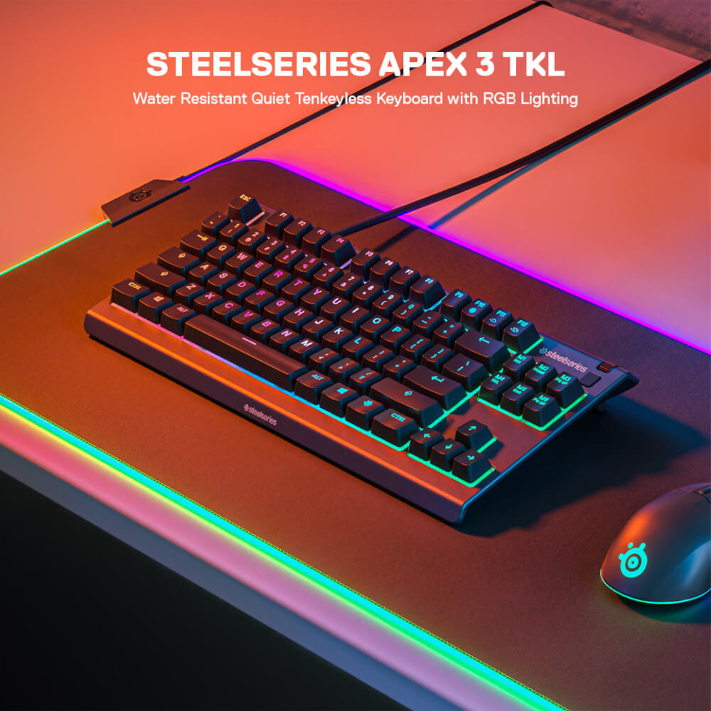 คีย์บอร์ดเกมมิ่ง STEELSERIES APEX 3 TKL สีม่วง_1