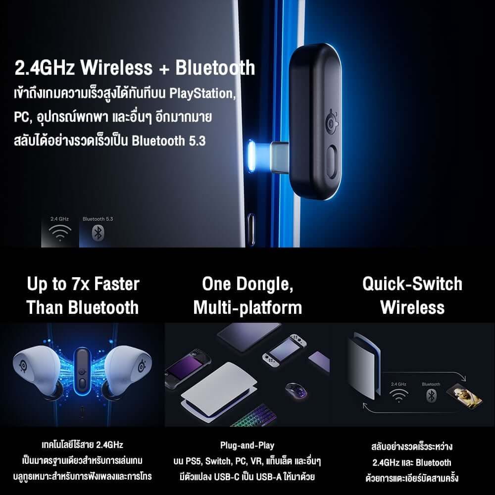 หูฟังไร้สาย STEELSERIES ARCTIS GAMEBUDS สีขาว_2