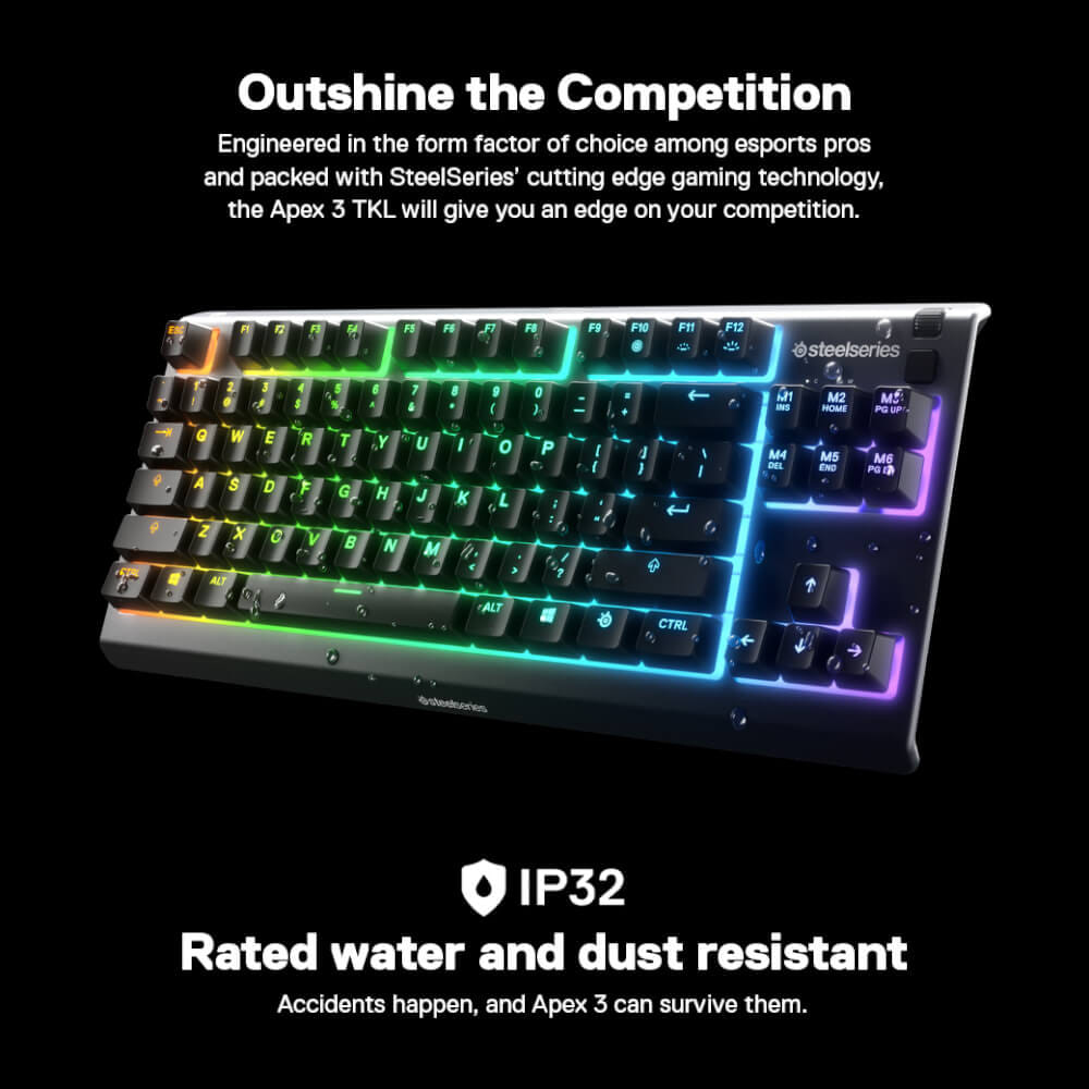 คีย์บอร์ดเกมมิ่ง STEELSERIES APEX 3 TKL สีม่วง_2