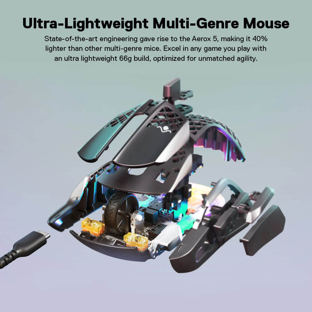 เมาส์เกมมิ่ง STEELSERIES AEROX 5 สีดำ_3