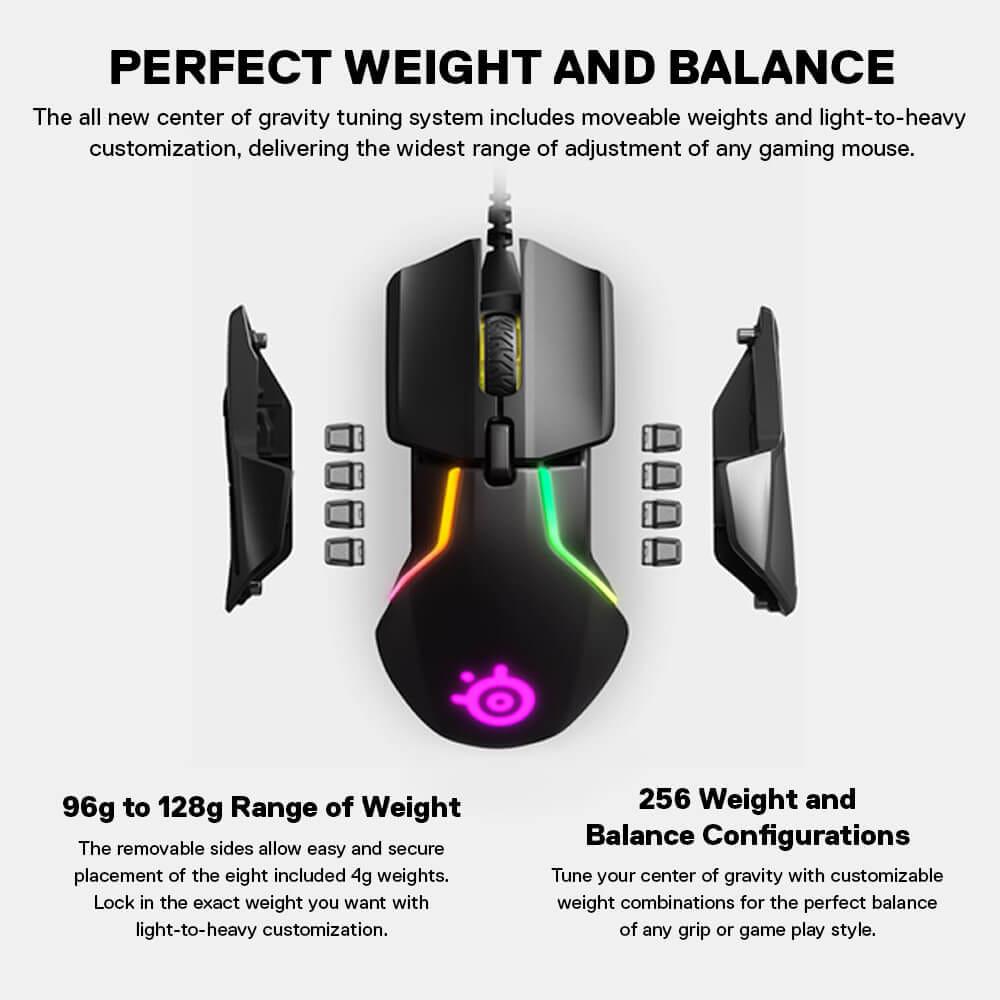 เมาส์เกมมิ่ง STEELSERIES RIVAL 600 สีดำ_4
